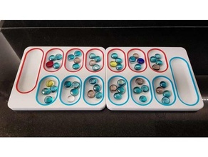 Mancala tablero juego magnético mesa juegos imán 3d print model - Mito3D