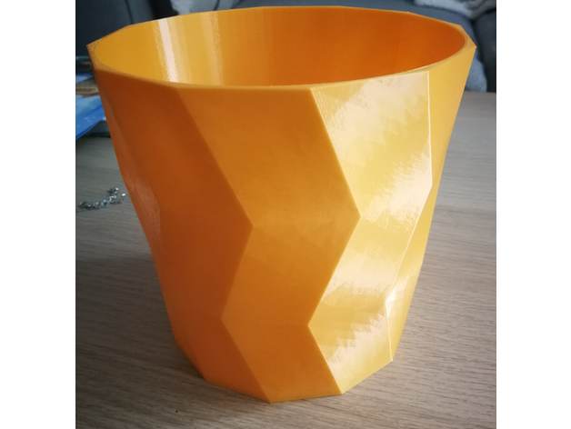 geometric plant pot flower planter 3D print model - Mito3D