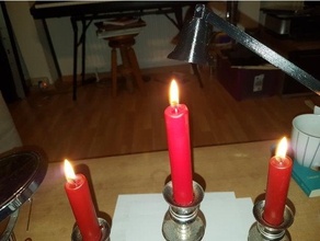candle snuffer bell distinguisher extinguisher flame kerze kerzenlscher one-piece-print torch 3d print model - Mito3D
