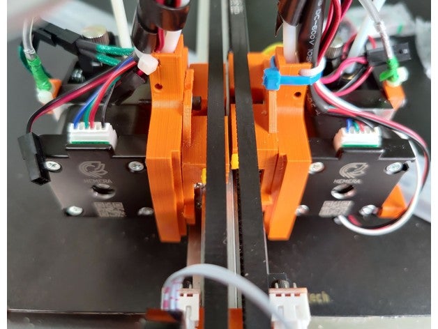 Höhe einstellbar Hemera mgn12 montieren e3d v6 3D print model - Mito3D