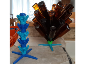 In piedi essiccazione birra bottiglie 3d print model - Mito3D