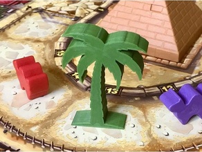 palma árbol camello tablero juego mesa taza meeple 3d print model - Mito3D