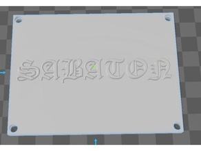 Facile mur plaque porte signe sabaton ventilateur art logo 3d print model - Mito3D