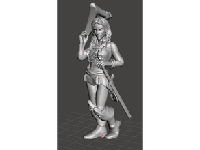 aretta bansion female human pirate 3d print model - Mito3D