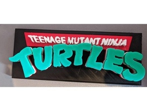 adolescent mutant ninja tortues 3d logo 3d print model - Mito3D