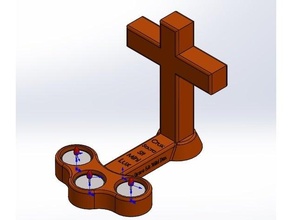 cruzar vela soporte Benedicto benito cruz Jesús Cristo medalla san té 3d print model - Mito3D