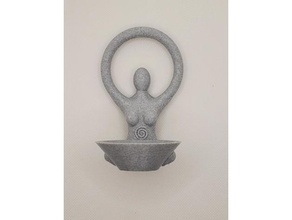 goddess bowl statue spiral 3d print model - Mito3D