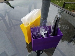 outdoor table utensil holder outdoors crap 3d print model - Mito3D