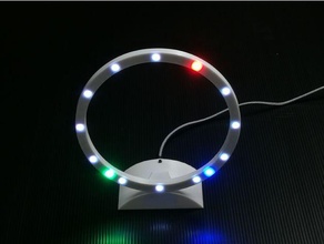 orologio base Orologio zum reprimere ws2812 squillare 60 esp8266 d1 mini lampada lampe guidato luce neopixel USB wemos 3d print model - Mito3D