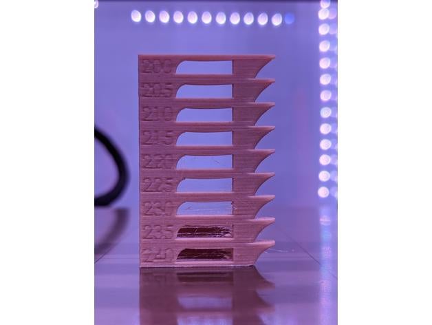 temp tower clip - wall temperature test 3D print model - Mito3D