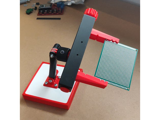 pcb vise modular mounting helping-hands holder mount solder vice 3D print model - Mito3D