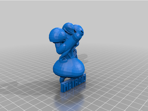 samus busto 3d impresión metroid aran 3d print model - Mito3D
