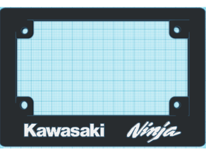 motorcycle license plate frame - kawasaki ninja kawasaki kawasaki ninja licence plate license plate frame 3d print model - Mito3D
