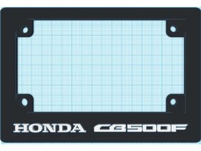 Motorrad Lizenz Teller Rahmen Honda cb500f 2016 3d print model - Mito3D