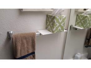 shelf bathroom towel bar organizer 3d print model - Mito3D