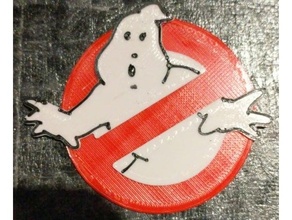 ghostbusters logo ghost 3d print model - Mito3D