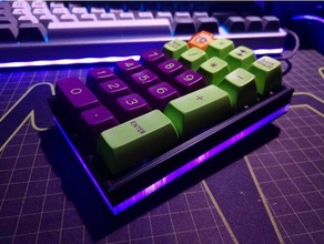 numpad case plate underglow custom keyboard keyboards led mechanical 3d print model - Mito3D