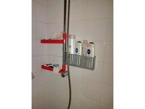 seifenhalter-flaschenhalter-dusche - soaptray showergeltray shower 3d print model - Mito3D