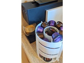 Spiral Kaffee Kapsel Spender Aldi fee Nespresso Halter Unterstützung kfee 3d print model - Mito3D