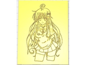 lala Deviluke litofano anime personagem figura menina amar ru 3d print model - Mito3D