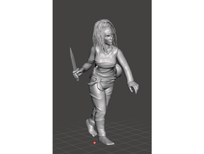 descalzo samms cayendo hembra humano pirata 3d print model - Mito3D