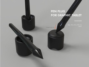 plug pen graphic tablet 3d print model - Mito3D