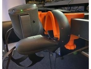 oculus visor controller desk mount clamp organizer quest rift touch virtual reality 3d print model - Mito3D