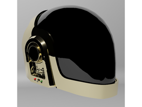 daft punk guy-manuel helmet replica 3d print model - Mito3D