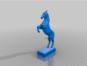 horse rig poly rearing 3d print model - Mito3D