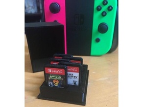Nintendo interruptor jogos suporte caixa cartão cartucho caso bainha minimalista nintedo pequeno armazenamento vídeo 3d print model - Mito3D