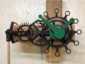 clock pendulum recoil escapement 3d print model - Mito3D