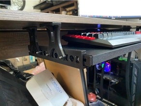 sliding keyboard tray bearing slide desk 3d print model - Mito3D