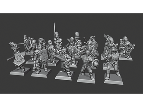 Kriegsmeister Reich Scharmützler 10mm Fantasie Kaiserliche Miniaturen Minis Soldaten Schwertkämpfer Kriegs Spiele 3d print model - Mito3D