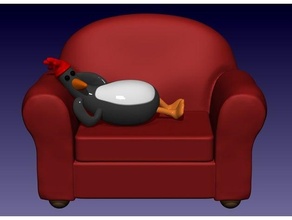 feathers mcgraw - render french chickens chicken penguin wallace gromit 3d print model - Mito3D