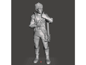 macaco scrimshaw masculino humano pirata descobridor 3d print model - Mito3D