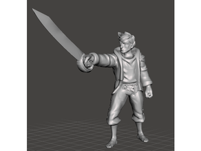 ratline Rattsberger masculino halfling pirata descobridor 3d print model - Mito3D