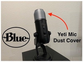 blue yeti mic dust cover vase audio cup dialog micro microphone music podcast protection protector record recording vocaloid youtube 3d print model - Mito3D