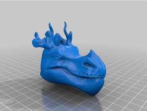 Oriental dragon tête 3d print model - Mito3D