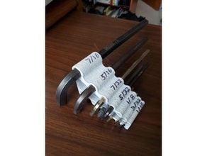 verhexen Schlüssel Halter Unterstützung Sechskantschlüssel Werkzeug 3d print model - Mito3D