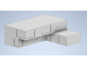 moderno contenitore Casa archi architettura freddo drone divertimento hc sr04 3d print model - Mito3D