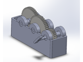 spur gear transmission engineering engineeringproject gearbox gears mechanical 3d print model - Mito3D