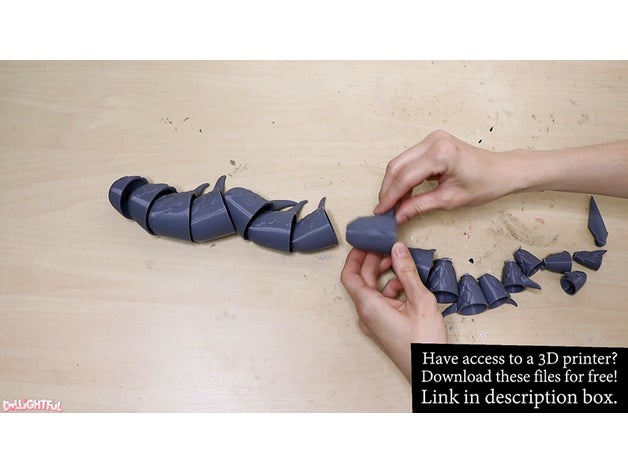doll sized dragon queue bjd poupée charmant segmenté 3D print model - Mito3D