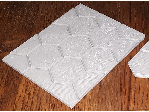 tático hex rede mapa 3D print model - Mito3D