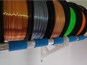 filament shelf label clips abs asa clip organization petg pla tpu 3d print model - Mito3D