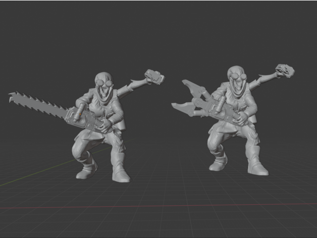 female space cultist heavy weapon 3D print model - Mito3D