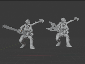 female space cultist heavy weapon 3d print model - Mito3D