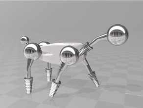 ico inglorioso cane dai denti proiettile impianti 3d print model - Mito3D