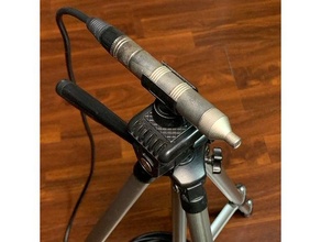 audio control cm-10 measurement microphone tripod mount & dust cap audiophile cm10 cm 10 calibration hifi mic holder 3d print model - Mito3D