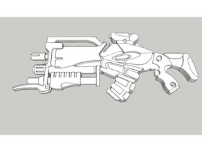nomade combi fucile luce caccia corvus belli infinito gioco 3d print model - Mito3D