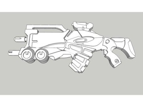 nomade combi fucile brocca corvus belli infinito gioco 3d print model - Mito3D